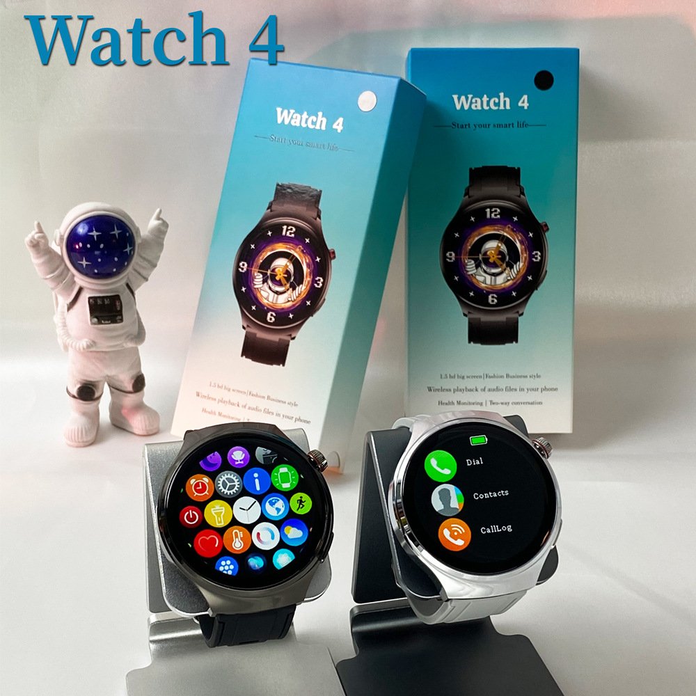2024 Round Screen Smartwatches HD Full Touch Sport Health Monitoring BT Call Waterproof Fitness Heart Rate Watch 4 Smart watch