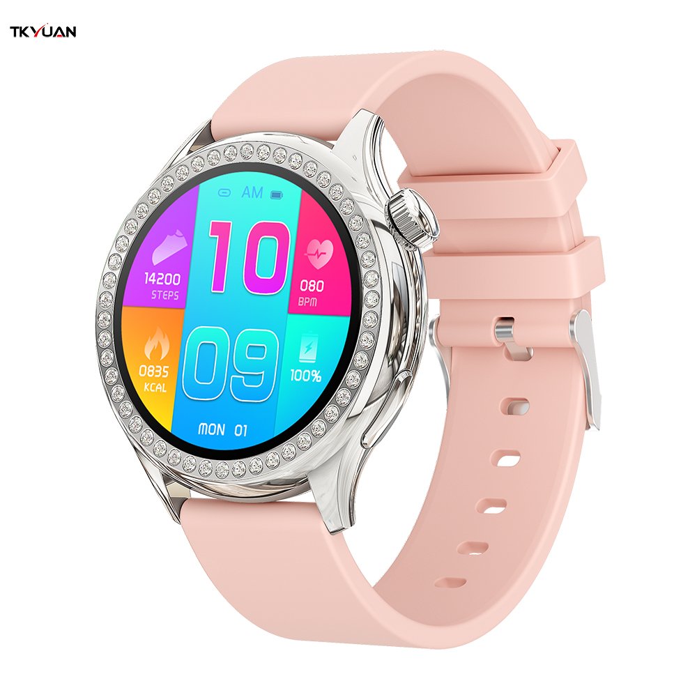 Tkyuan Smart Watch For Women Bt Calling Smartwatch For Android And Ios Phones Full Touch Color Screen Fashion Wristwatch