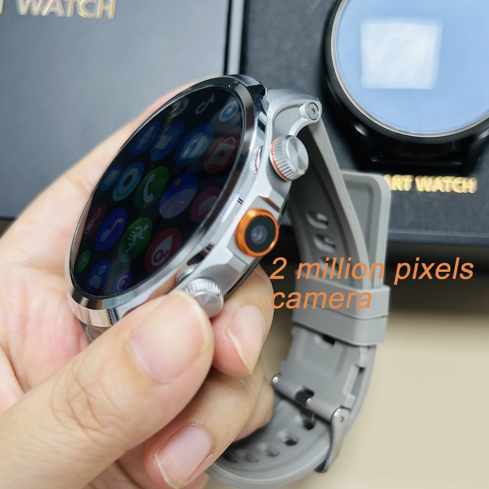 2024 4G WIFI Smart Watch 1.95 inch Arc Edge Big Screen 4G SIM Card LTE Android Smart Watch With Camera GPS 1100mah Large Battery