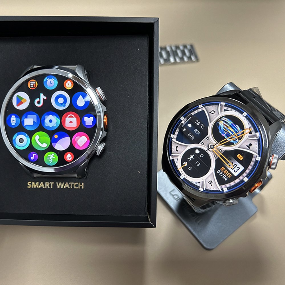 2024 4G WIFI Smart Watch 1.95 inch Arc Edge Big Screen 4G SIM Card LTE Android Smart Watch With Camera GPS 1100mah Large Battery
