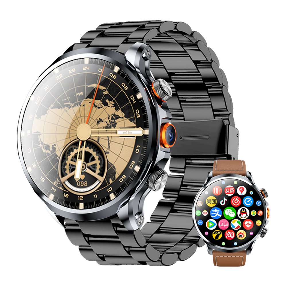 2024 4G WIFI Smart Watch 1.95 inch Arc Edge Big Screen 4G SIM Card LTE Android Smart Watch With Camera GPS 1100mah Large Battery