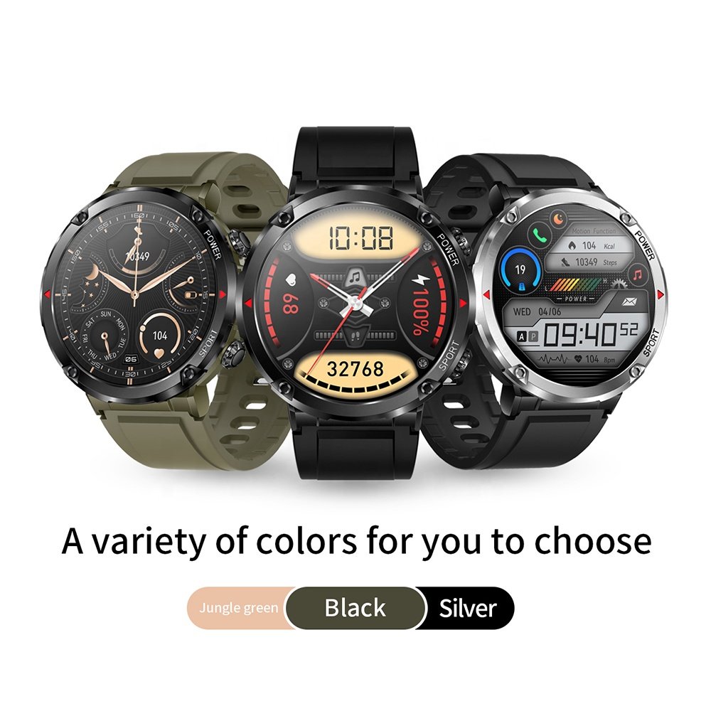 1.6 Inch Large Round Screen HD Display 400x400 Smart Watch with 600mAh Big Battery for Men Fitness Smartwatch T30