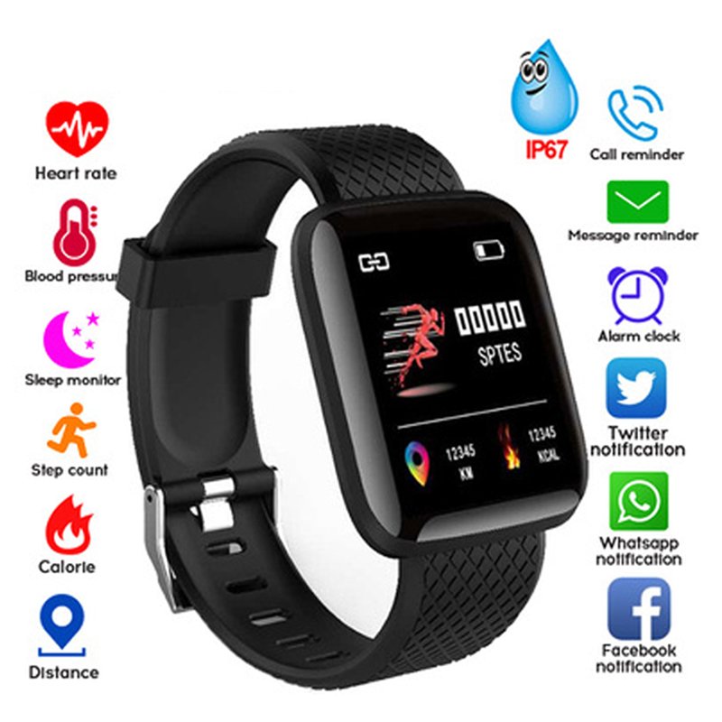 116Plus Smart Watch Wristband Sports Fitness Smart Bracelet Blood Pressure Measurement Watches Pedometer Smartwatch
