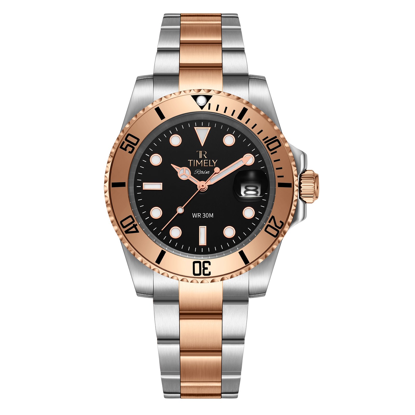 Factory Sale Hot Seller round alloy case stainless steel band luxury sport style digital watch