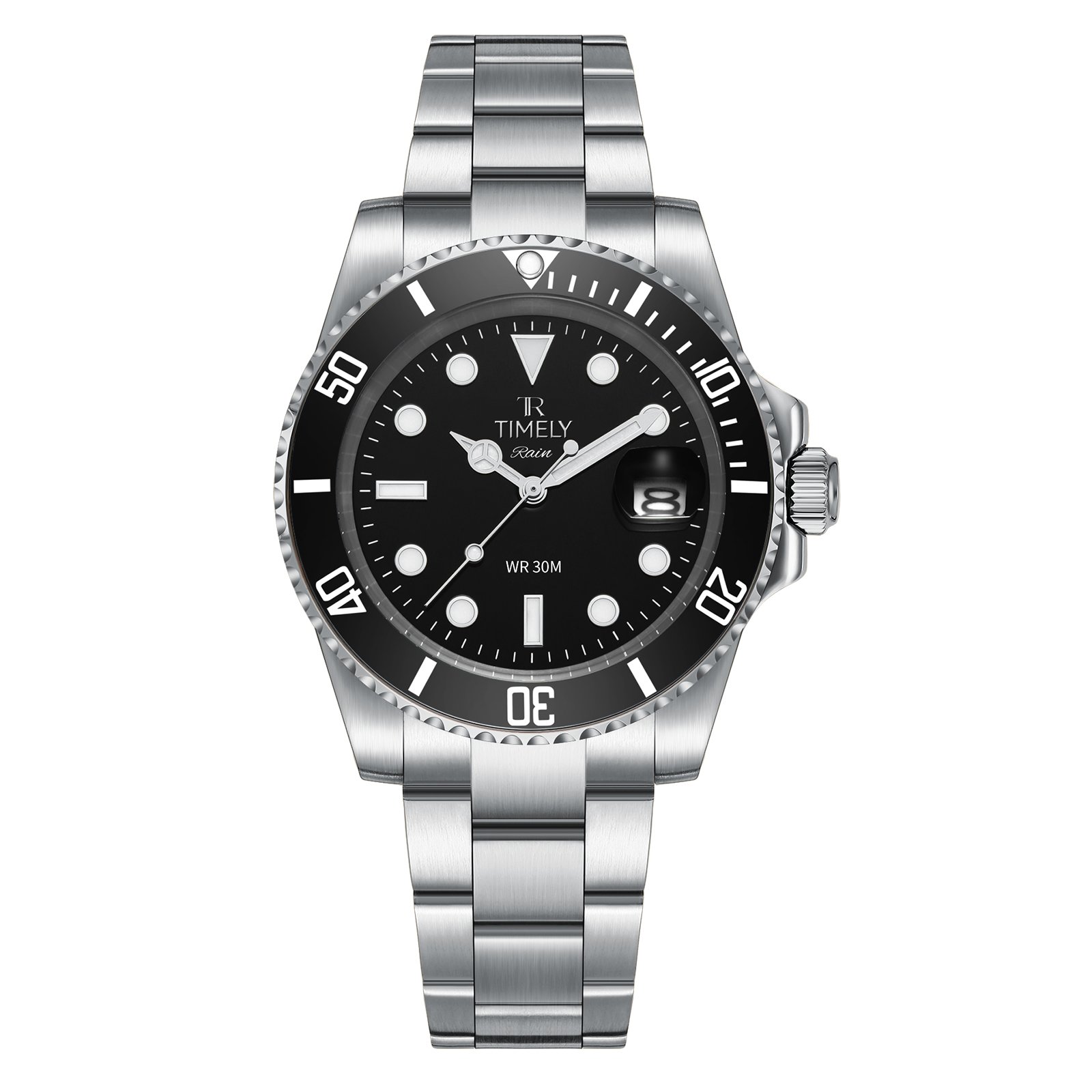 Factory Sale Hot Seller round alloy case stainless steel band luxury sport style digital watch