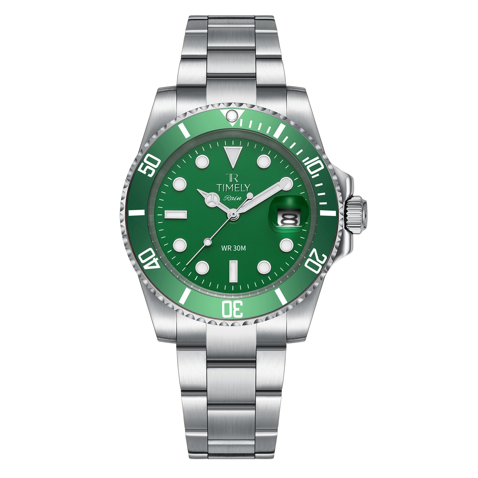 Factory Sale Hot Seller round alloy case stainless steel band luxury sport style digital watch
