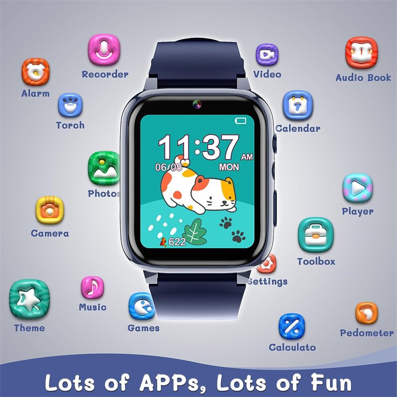 Factory Hot Sale Kids Smart Watch Children Music Player 26 Games Wristwatches Kids Boys Digital Watches For Children
