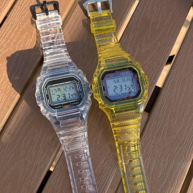Fashion Sports clear TPU Soft Breathable Smart Watch Strap watch case For Casio Watch DW5600 GW5610