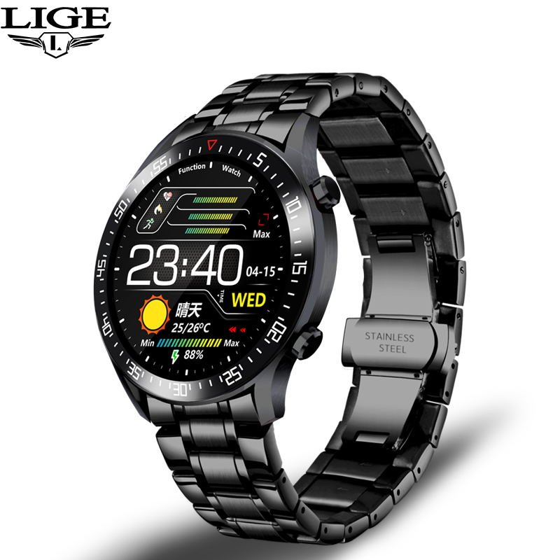 lige smart watch 2022 New Functional Clock Heart Rate Fitness Waterproof android Ip68 Full Circle Touch Screen reloj smart watch