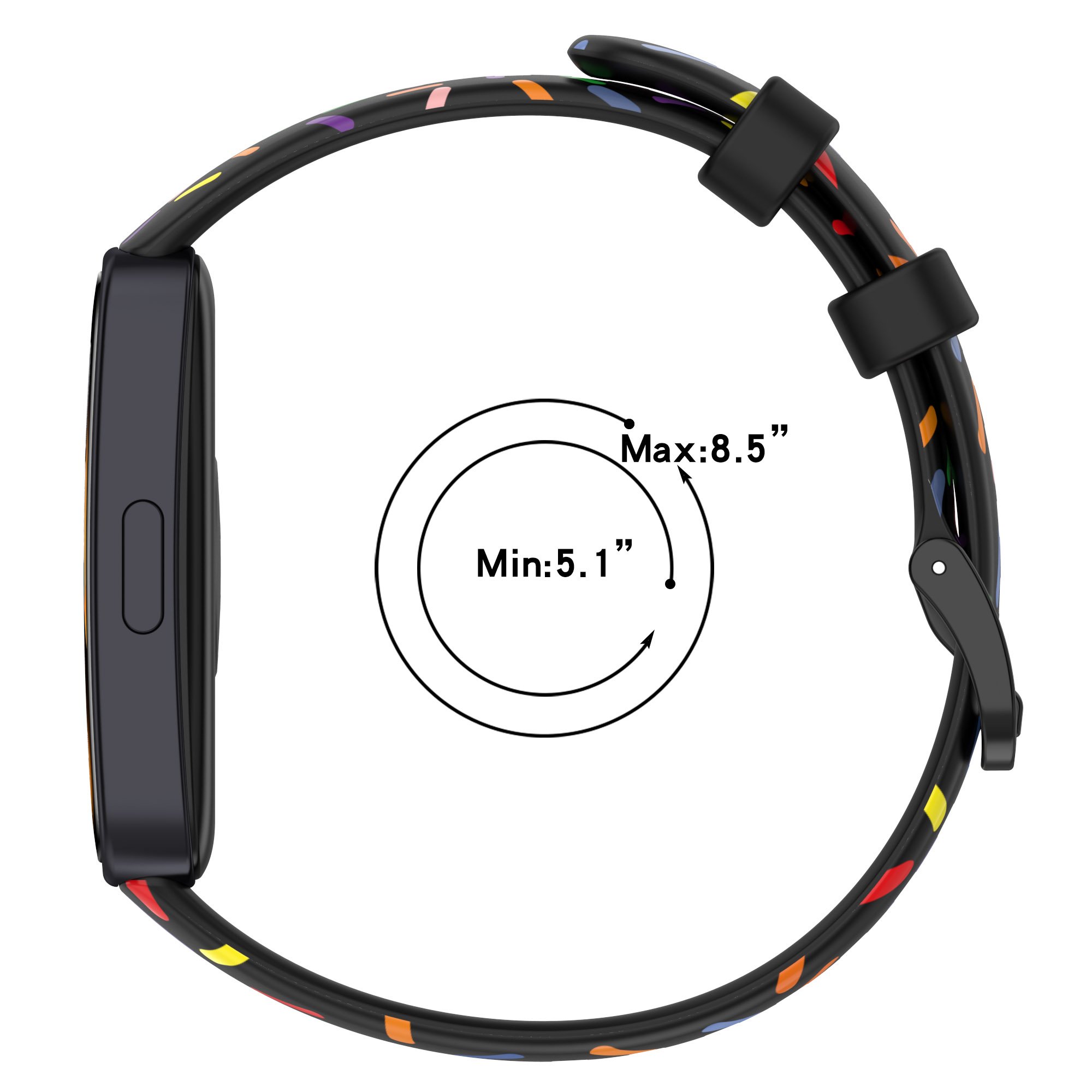 New Trends huawei band 8 9 silicone TPU rainbow sport Replacement smart Watch Strap Correa For huawei band 8 9