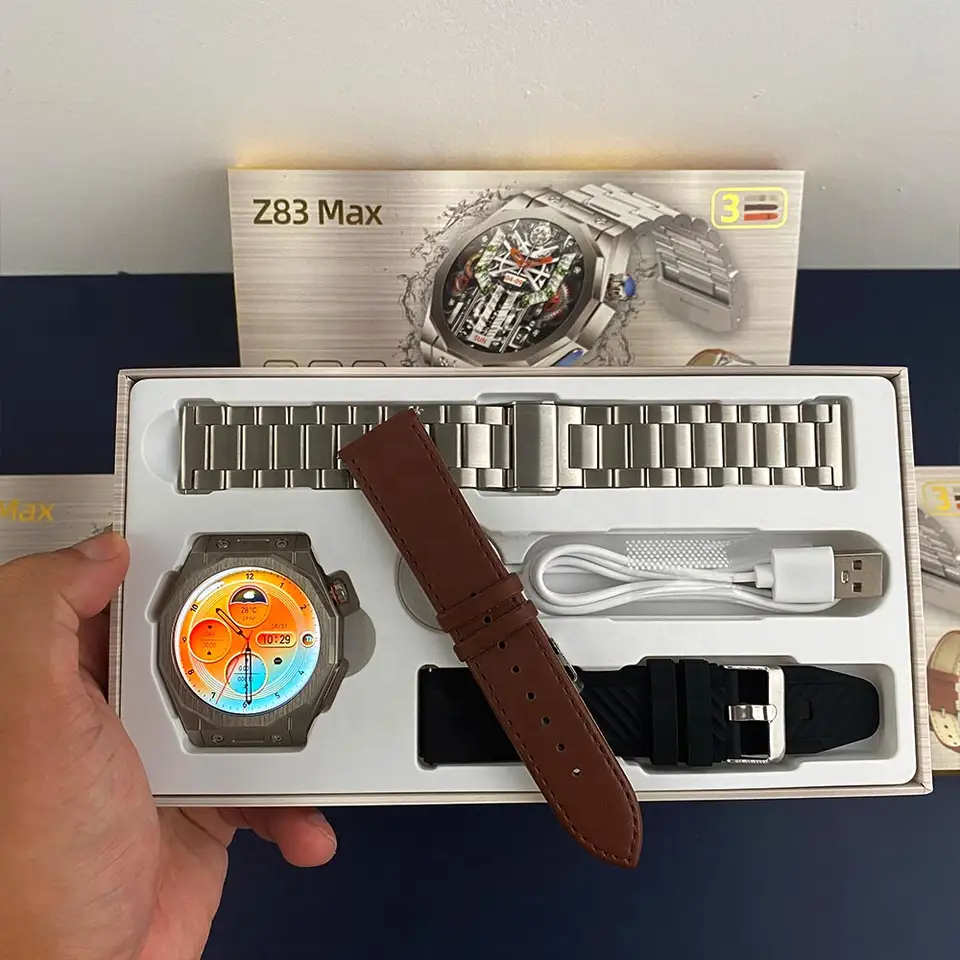 2023 NEW ARRIVAL Z83 MAX Smart Watch With 3 Straps 300mah Larger Battery NFC Offline payment Smart bracelet from Vidon