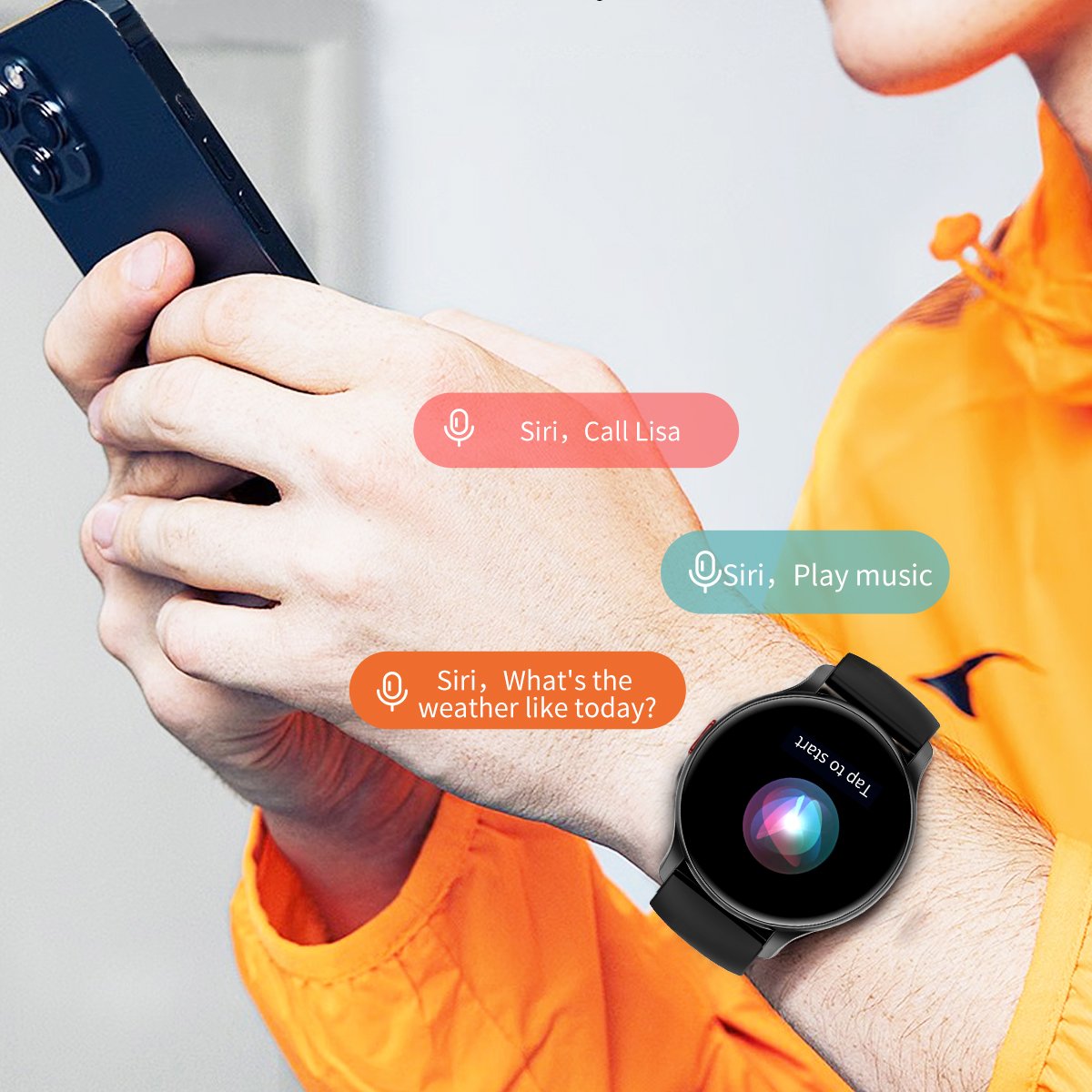 AMOLED OEM SDK 1.43" 466*466 AMOLED screen sport Smartwatch bt Calling GPS reloj smart watch for hua-wei