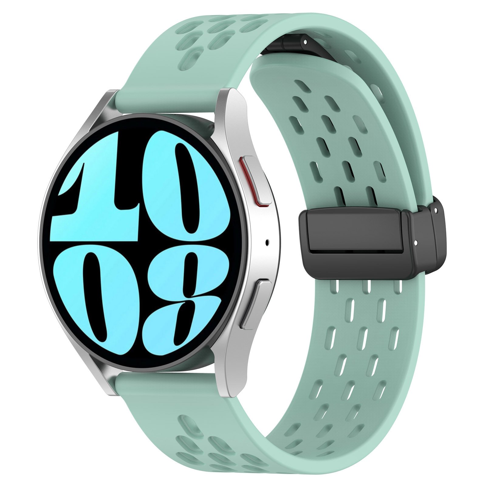 20mm 22mm magnetic clasp breathable silicone smart watch band strap for universal watches