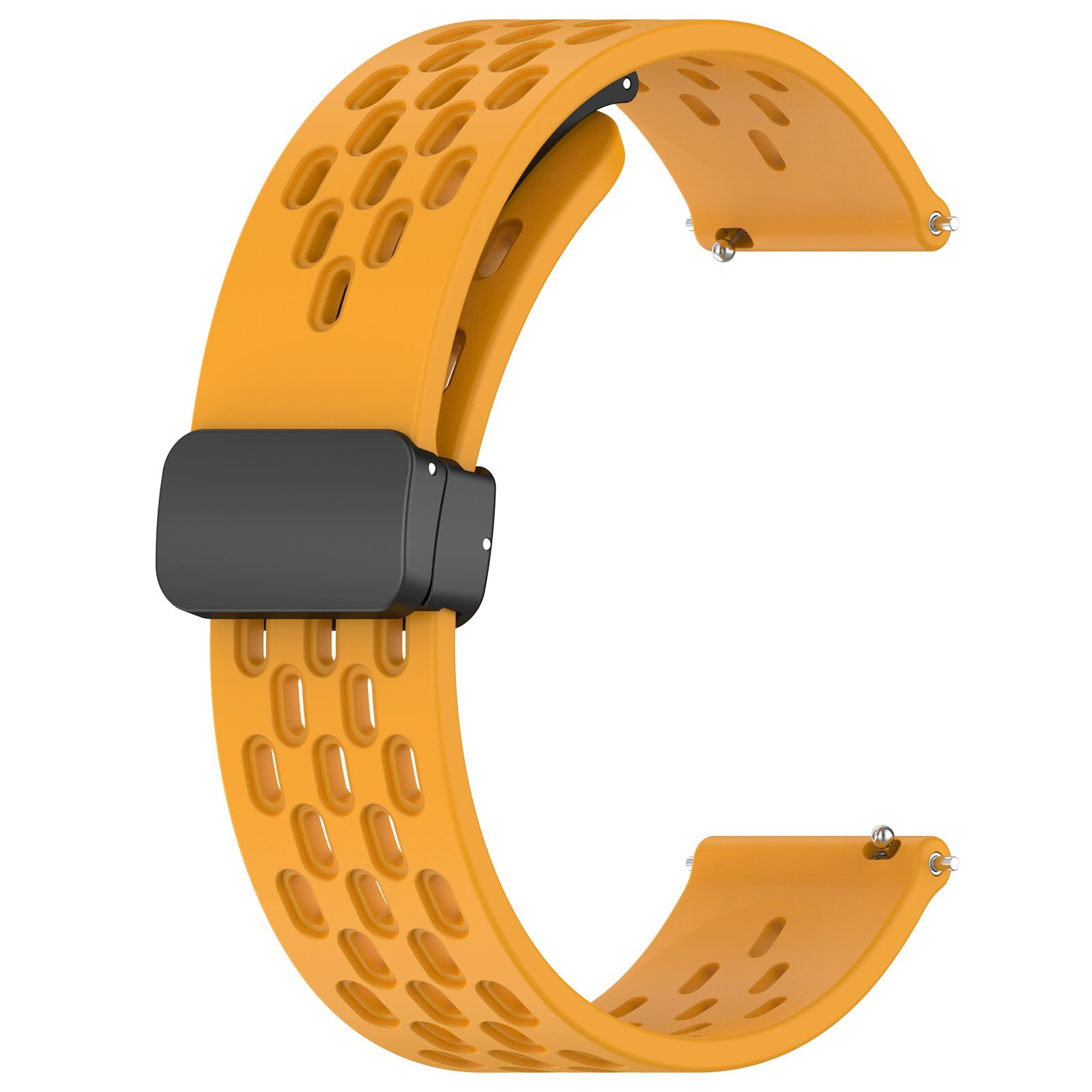 20mm 22mm magnetic clasp breathable silicone smart watch band strap for universal watches