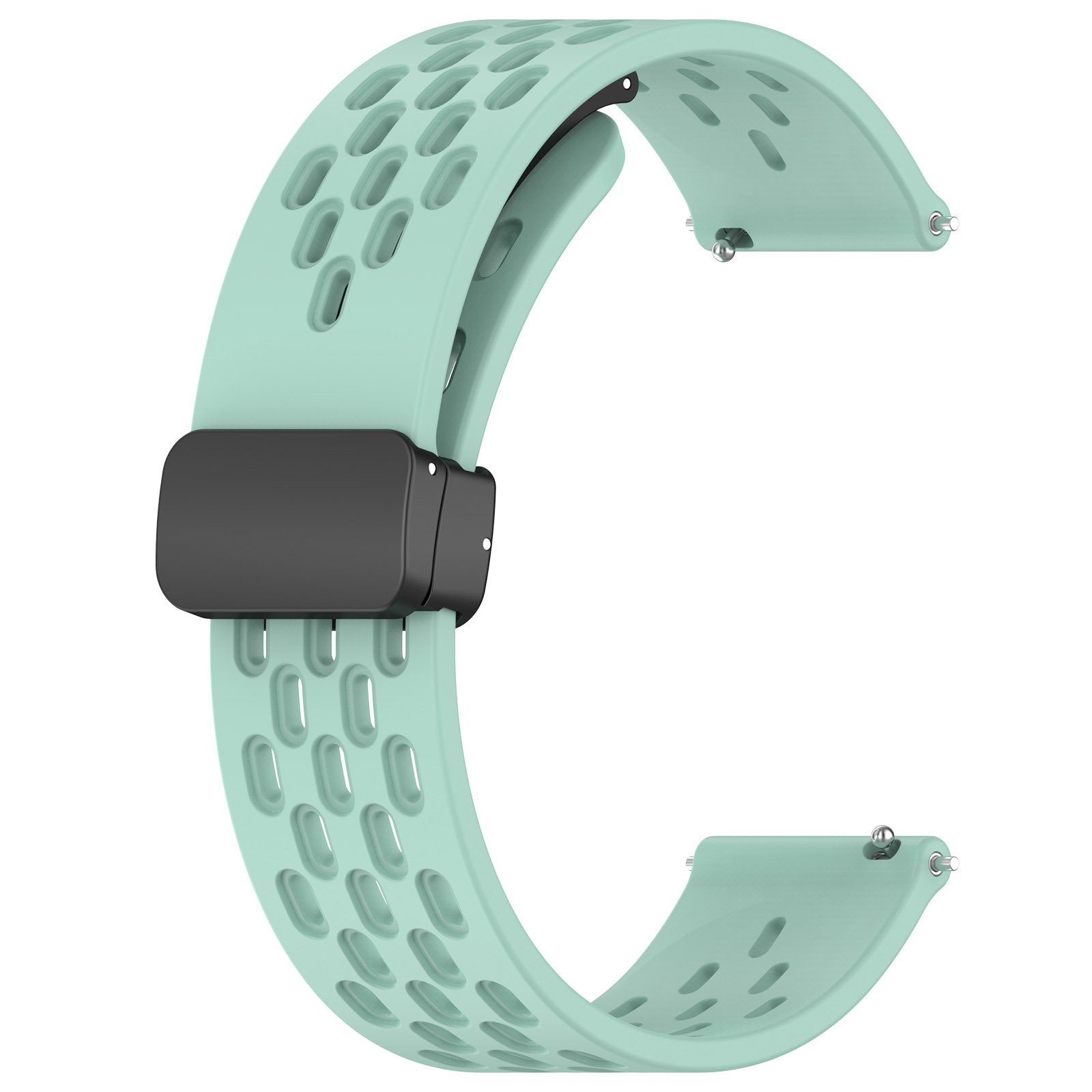 20mm 22mm magnetic clasp breathable silicone smart watch band strap for universal watches