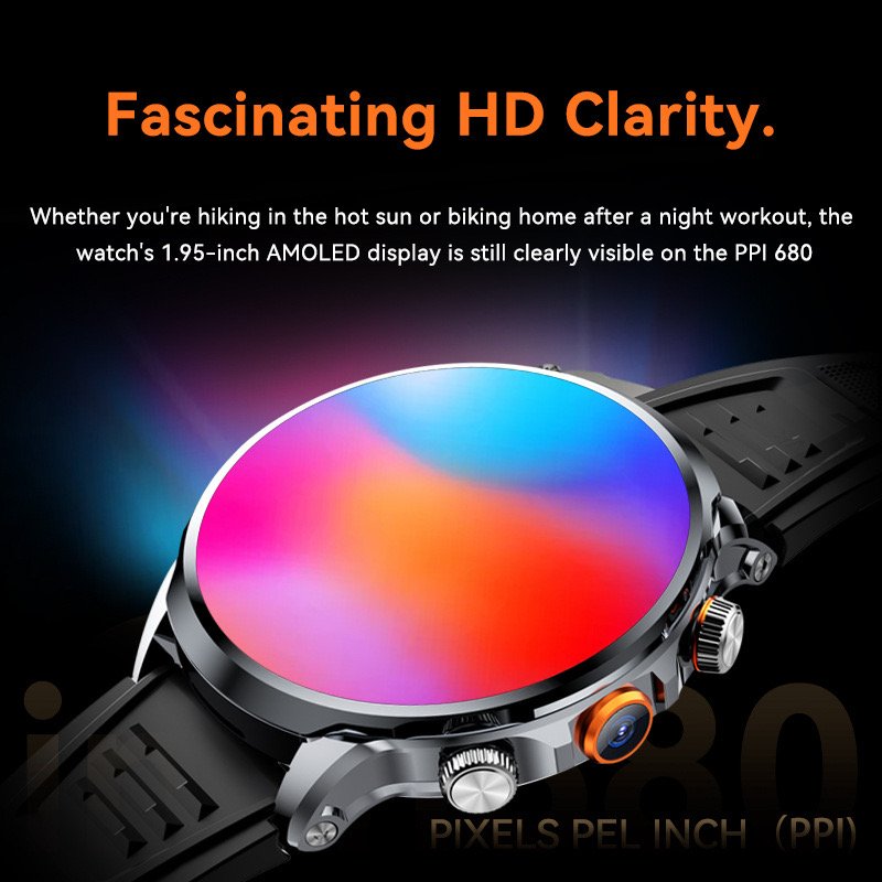 New arrival 4G 5G smart watch H18 WiFi GPS dual camera video call NFC 8+128GB 900MAH battery Android sport smart watch