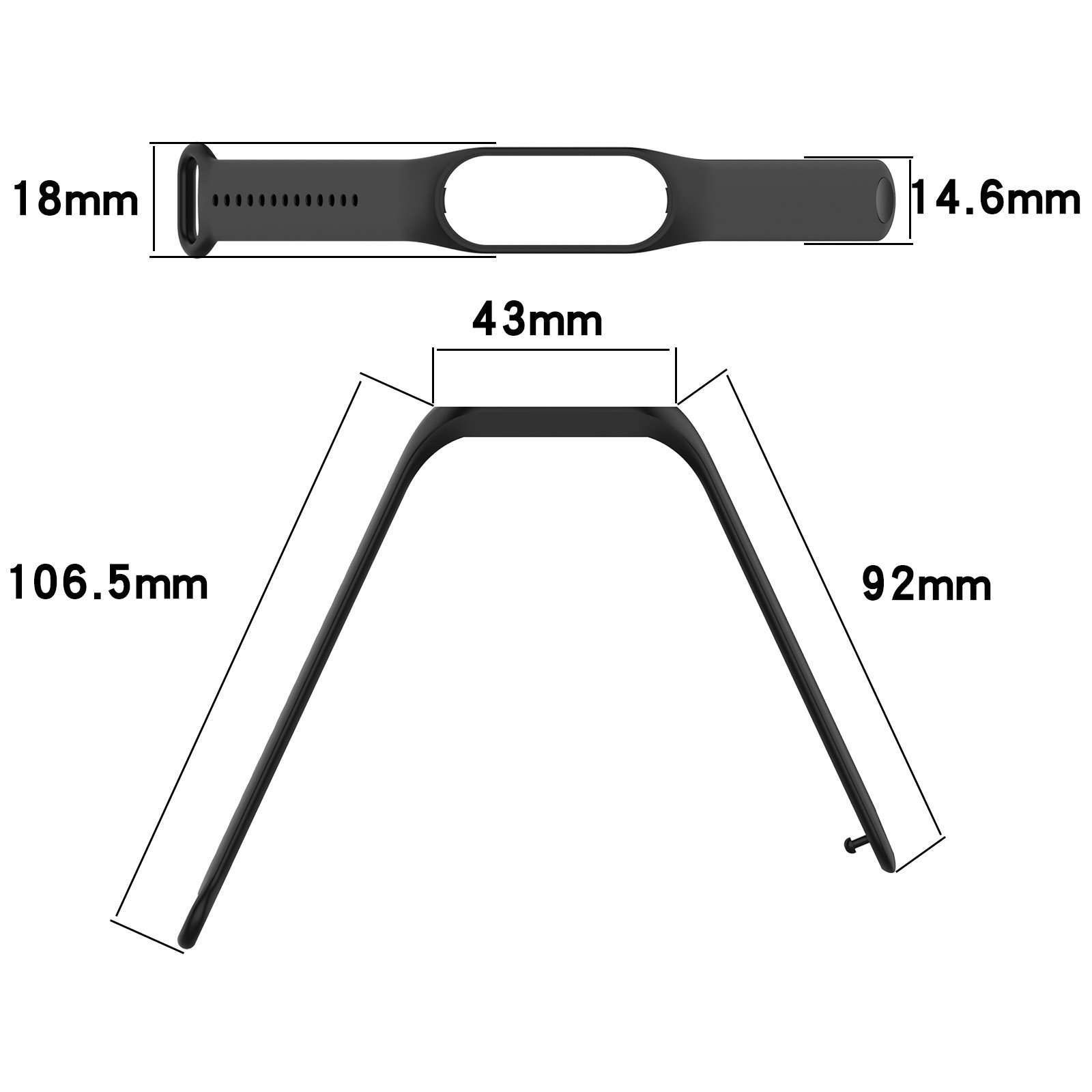 Eraysun Watch Band M1 Watch Strap TPU Silicone Adjustable For xiaomi 3/4/5/6/7Waterproof Flexible Unisex Rubber Smart Watch Band