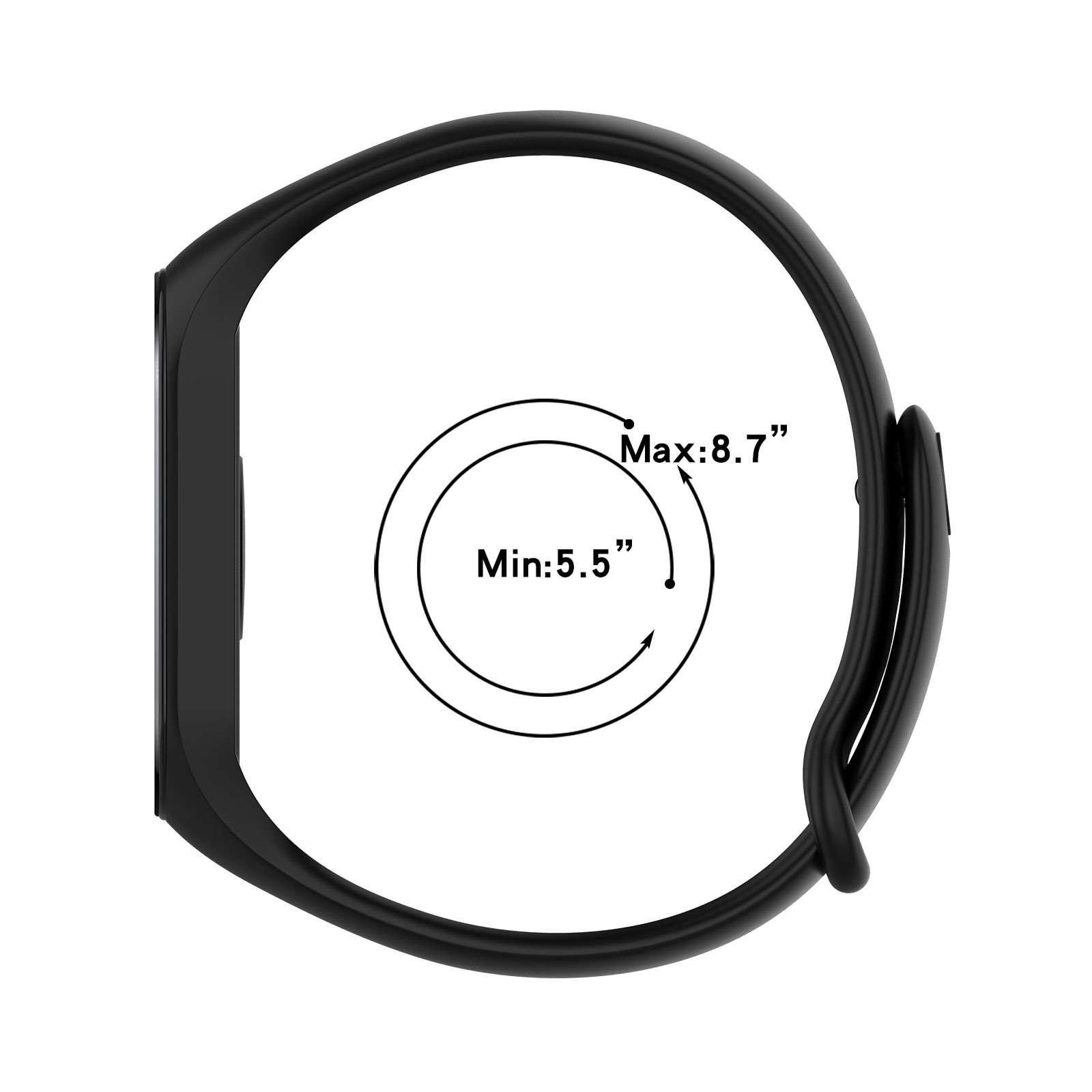 Eraysun Watch Band M1 Watch Strap TPU Silicone Adjustable For xiaomi 3/4/5/6/7Waterproof Flexible Unisex Rubber Smart Watch Band