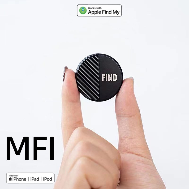 MFI Certified Work with Apple Find My Luggage GPS Tracker Key Finder Smart Bluetooth Tracker for Anti-Lost