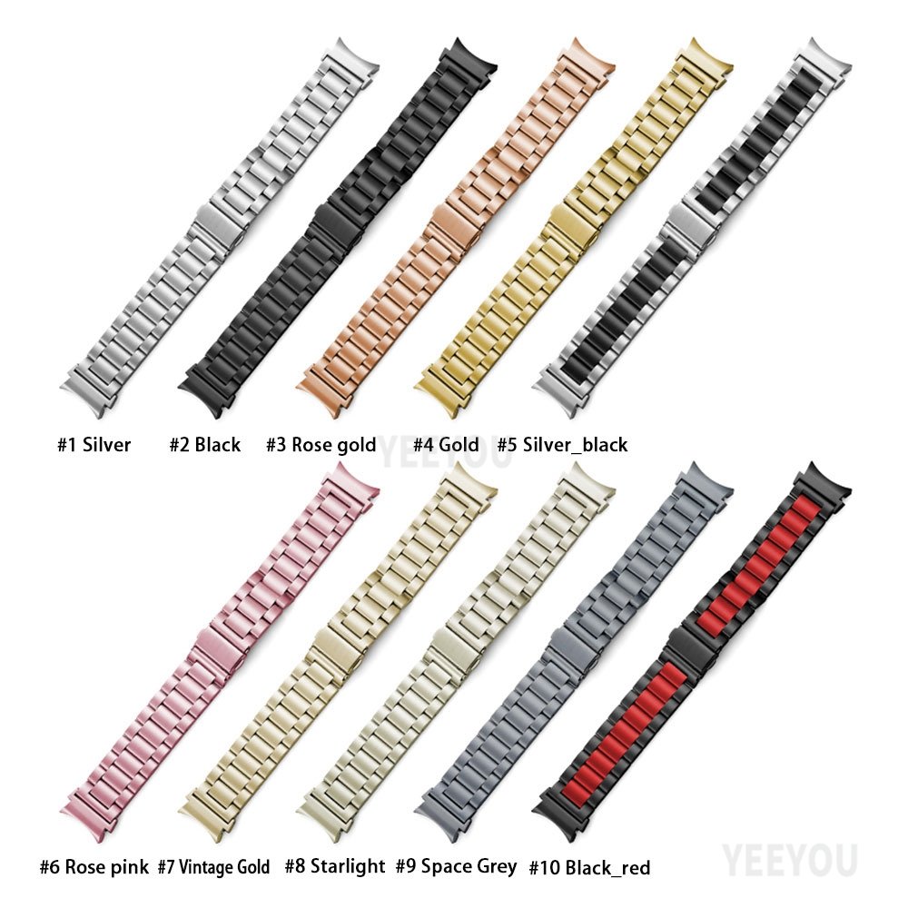 High Quality Luxury Stainless Steel Metal Smart Watch Band Straps Armbands Adjustable Galaxy Watch 4/4 Classic Fashion