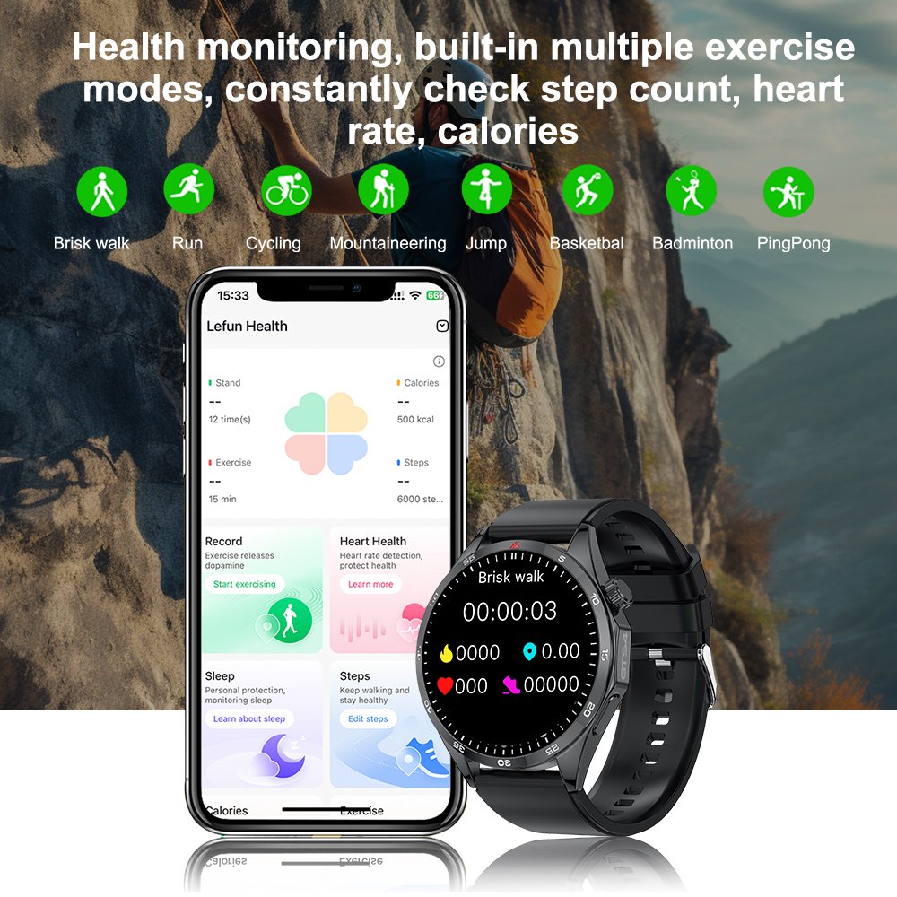 1.51inch Smart Watch GT4 Max 320x240 Screen Resolution Heart Rate Tracke IP 68