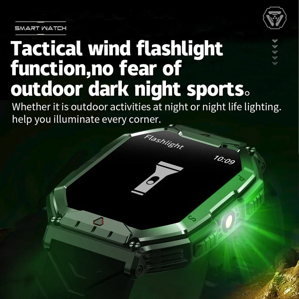 2024 NEW KR82 Smartwatch Outdoor Sports Smart Watch 650mAh BT Call Compass Waterproof Blood Oxygen Heart Rate Monitoring