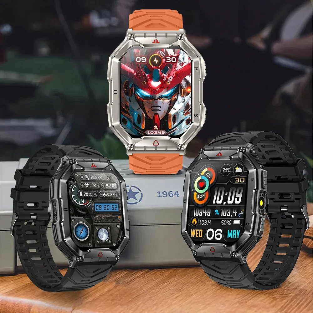 2024 NEW KR82 Smartwatch Outdoor Sports Smart Watch 650mAh BT Call Compass Waterproof Blood Oxygen Heart Rate Monitoring