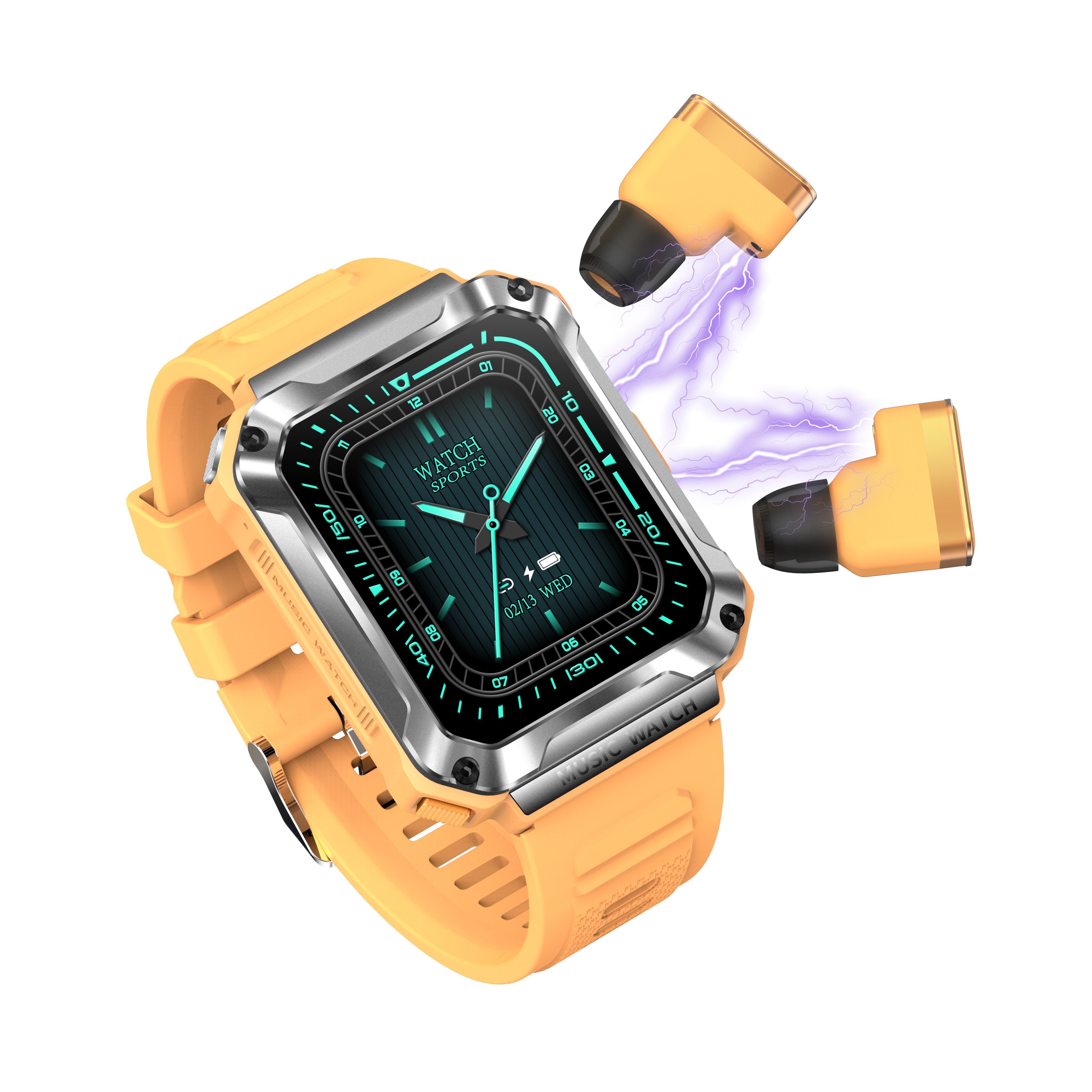 Smart Watch Headset 2 In 1 Waterproof Intelligent Earphone Bracelet Fitness Watch With Earbuds Wireless