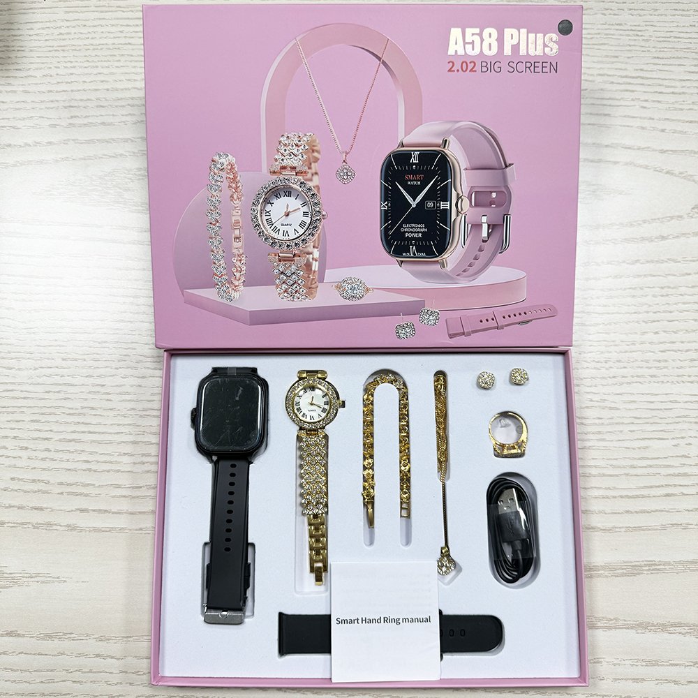 A58 Plus Girl Gift set Reloj inteligente Smartwatch 2024 Mujer Montres intelligentes Women Luxury Fashion Smart watch for Ladies