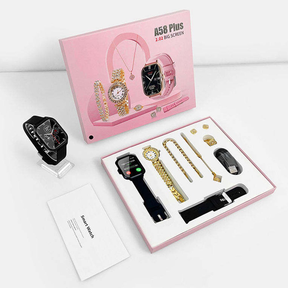 A58 Plus Girl Gift set Reloj inteligente Smartwatch 2024 Mujer Montres intelligentes Women Luxury Fashion Smart watch for Ladies