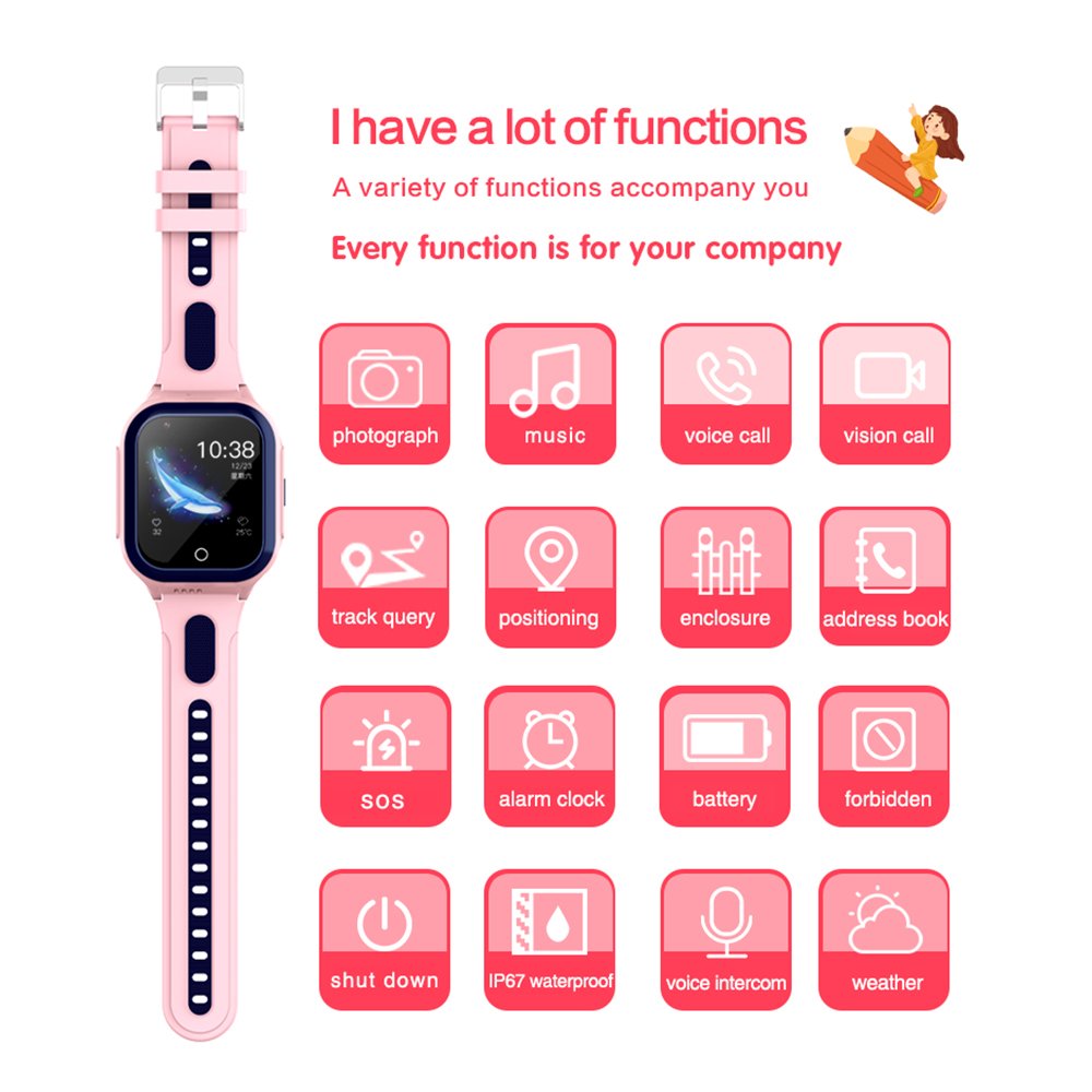 hot sale 1.4 inch touch screen kids smart watch with camera GPS SOS calling SIM gps tracker 4g kids smartwatch