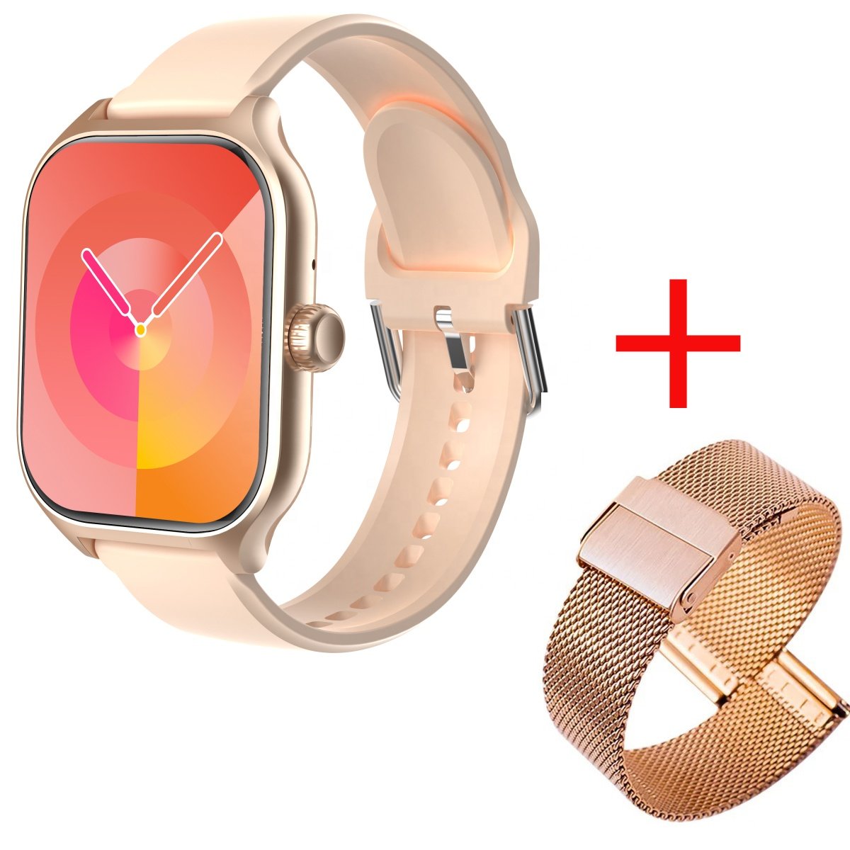 2024 Newest BT Calling Double strap Smart Watch Heart Rate Tracker Blood Pressure Oxygen Sport Lady Steel strap Smart Band