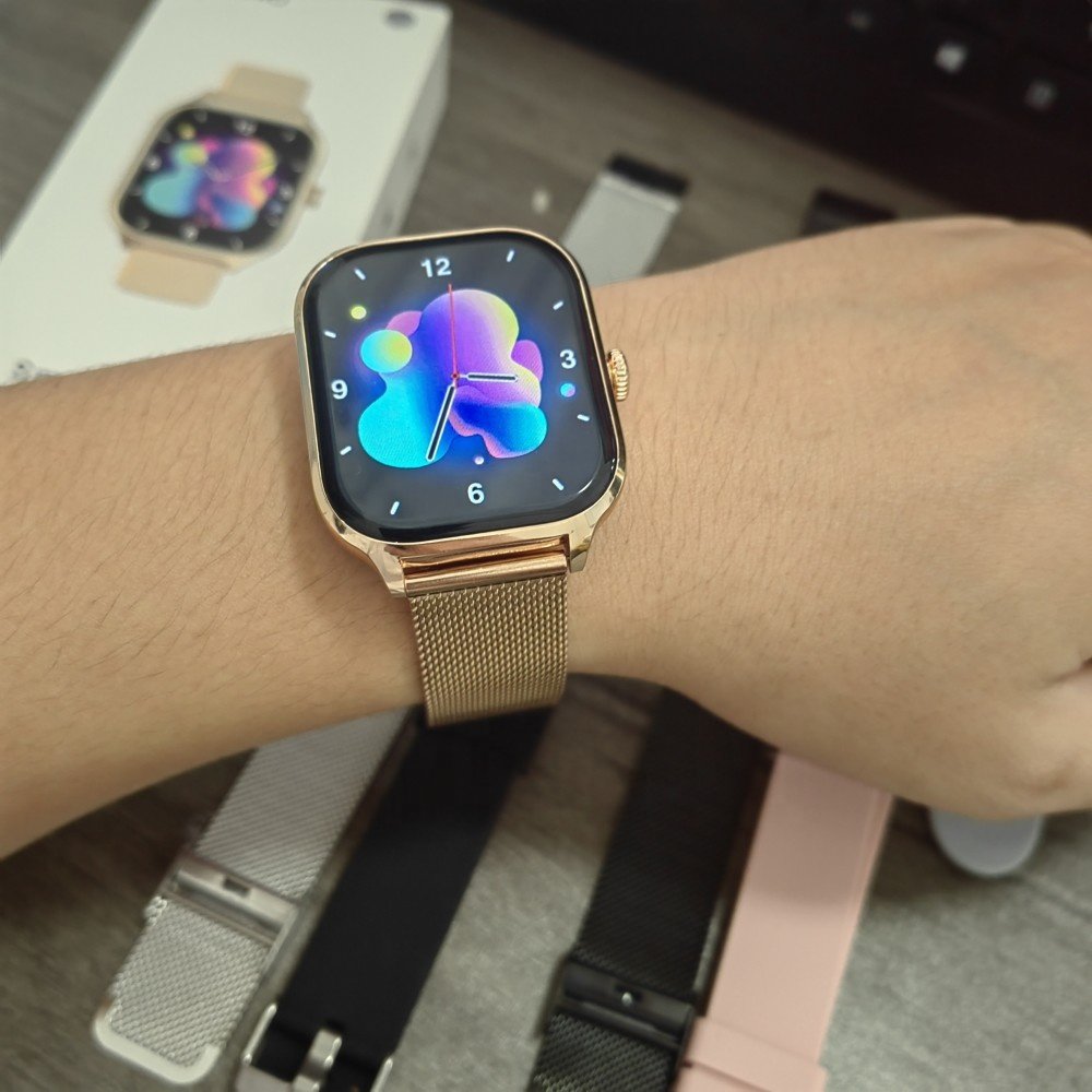 2024 Newest BT Calling Double strap Smart Watch Heart Rate Tracker Blood Pressure Oxygen Sport Lady Steel strap Smart Band