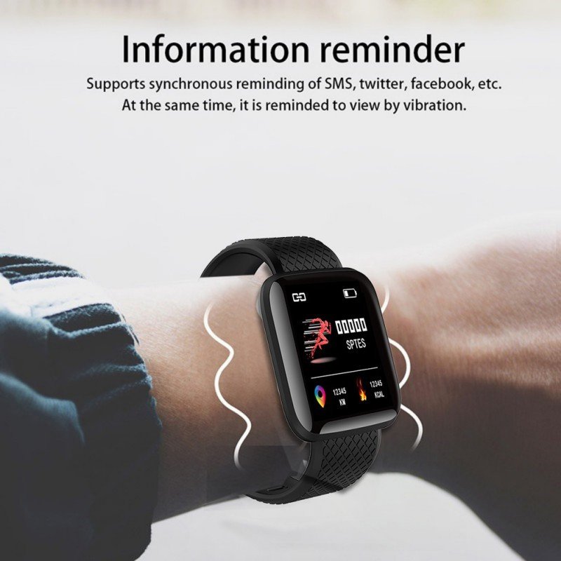116plus Color Touch screen Smart bracelet Heart 116 plus Screen Blood Pressure Sleep IP67 Waterproof Smart watch Wristband