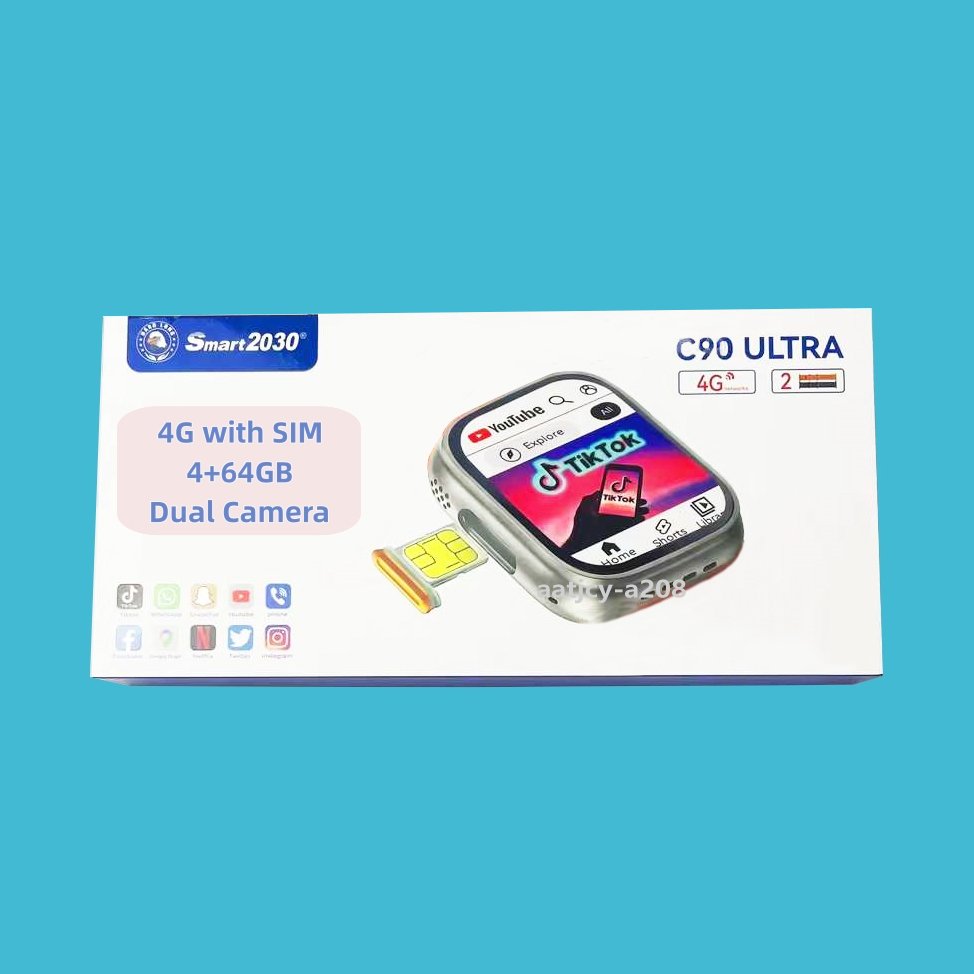 Factory wholesale 4G Smart watch C90 ultra GS37 S8 ultra Smart Watches relojes inteligentes Wearable Devices ultra 2