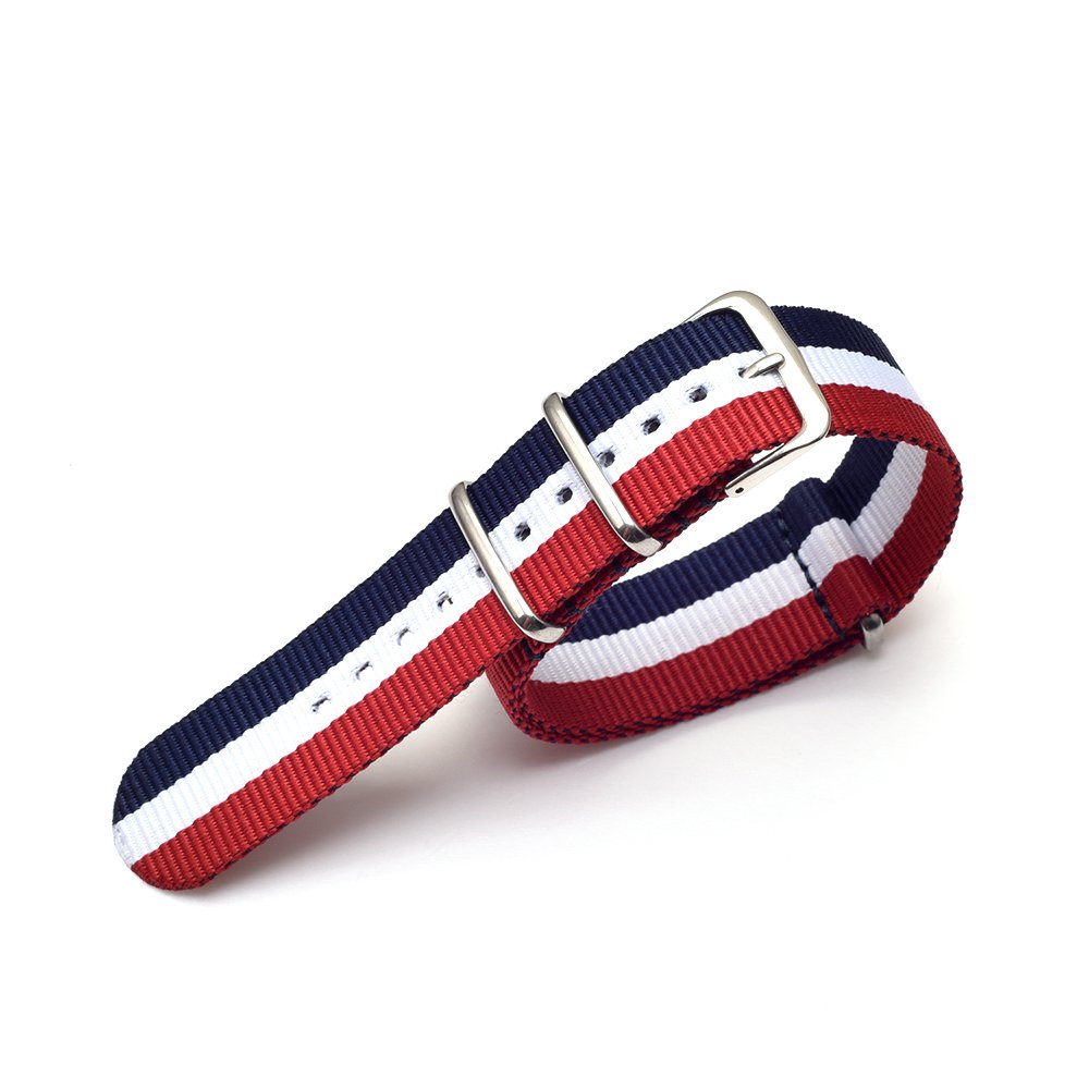 Nylon Canvas Striped Woven Watch Strap Watchband Seat Belts Fabric Watch Bands Nylon Watch Strap 22mm 20mm 18mm