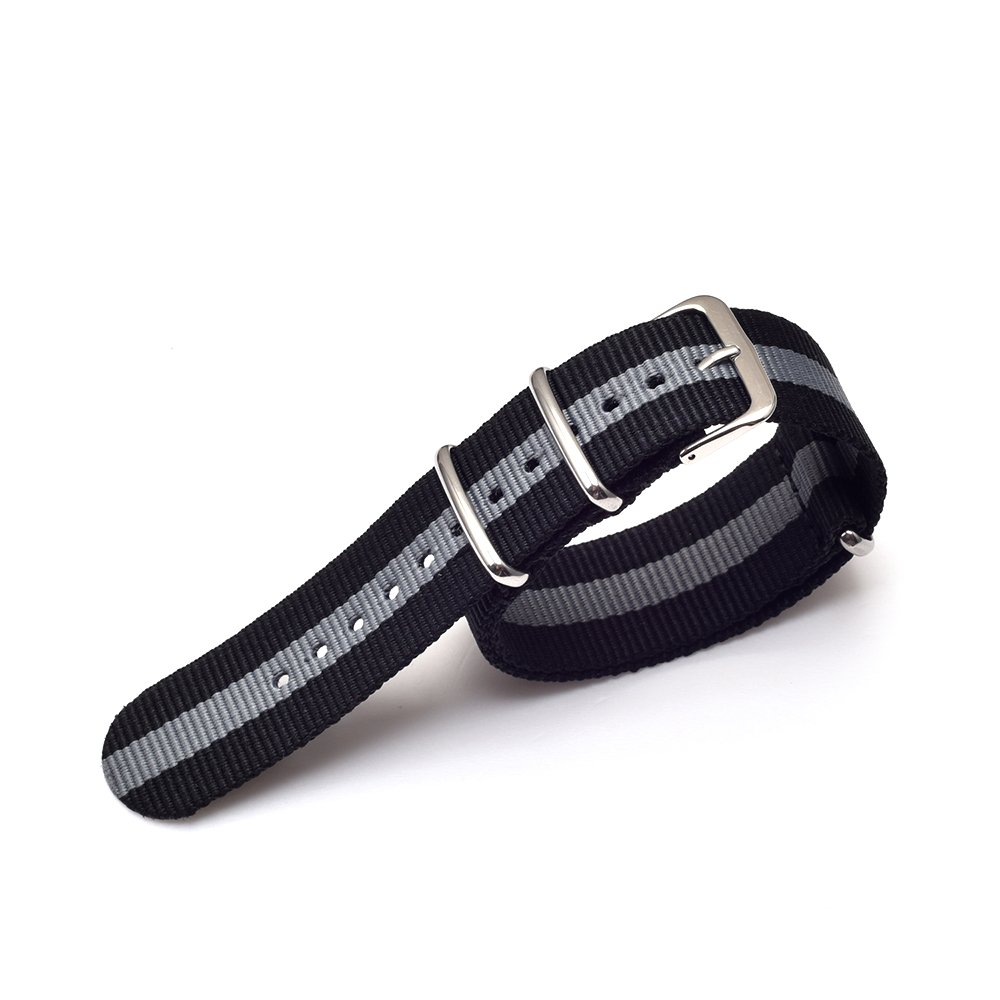 Nylon Canvas Striped Woven Watch Strap Watchband Seat Belts Fabric Watch Bands Nylon Watch Strap 22mm 20mm 18mm