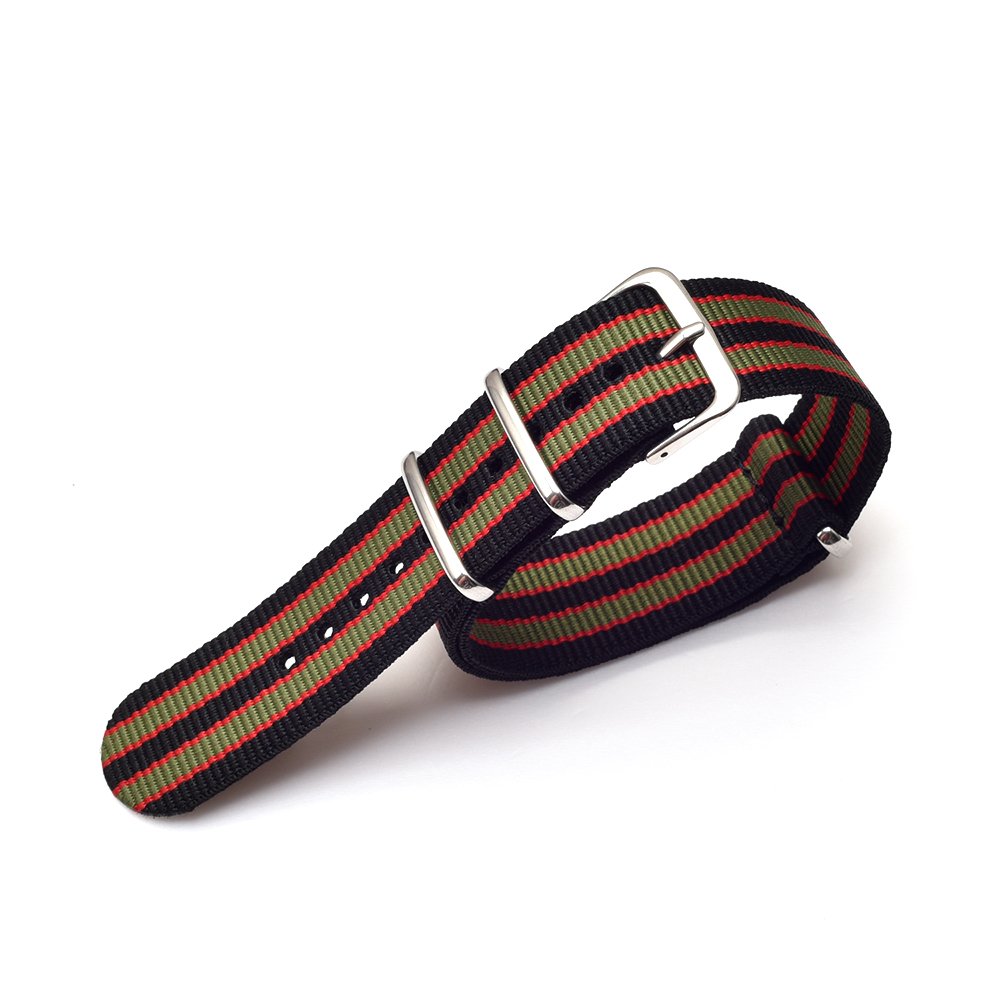 Nylon Canvas Striped Woven Watch Strap Watchband Seat Belts Fabric Watch Bands Nylon Watch Strap 22mm 20mm 18mm