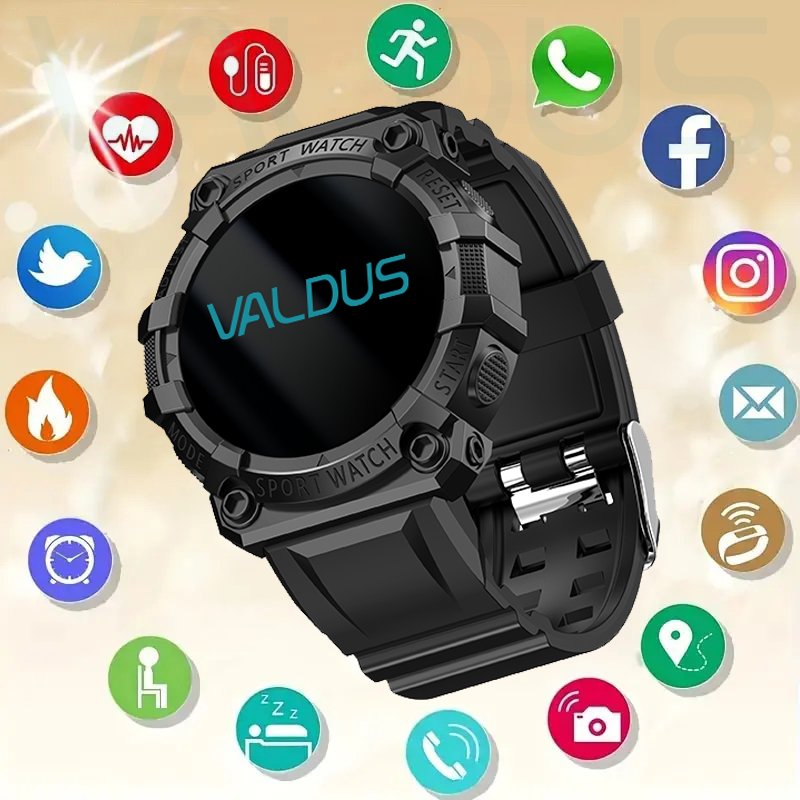 VALDUS New Smart Watch Heart Rate Blood Pressure Monitoring Tracker Bracelet Waterproof Men Smartwatch relojes 2024