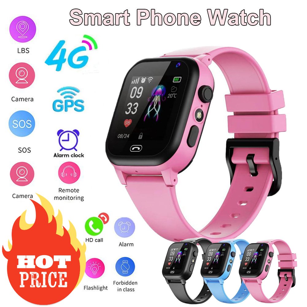 Kids Smart Watch SOS GPS Location Video Call Sim Card For Children SmartWatch Camera Waterproof Watch For Boys Girls Present