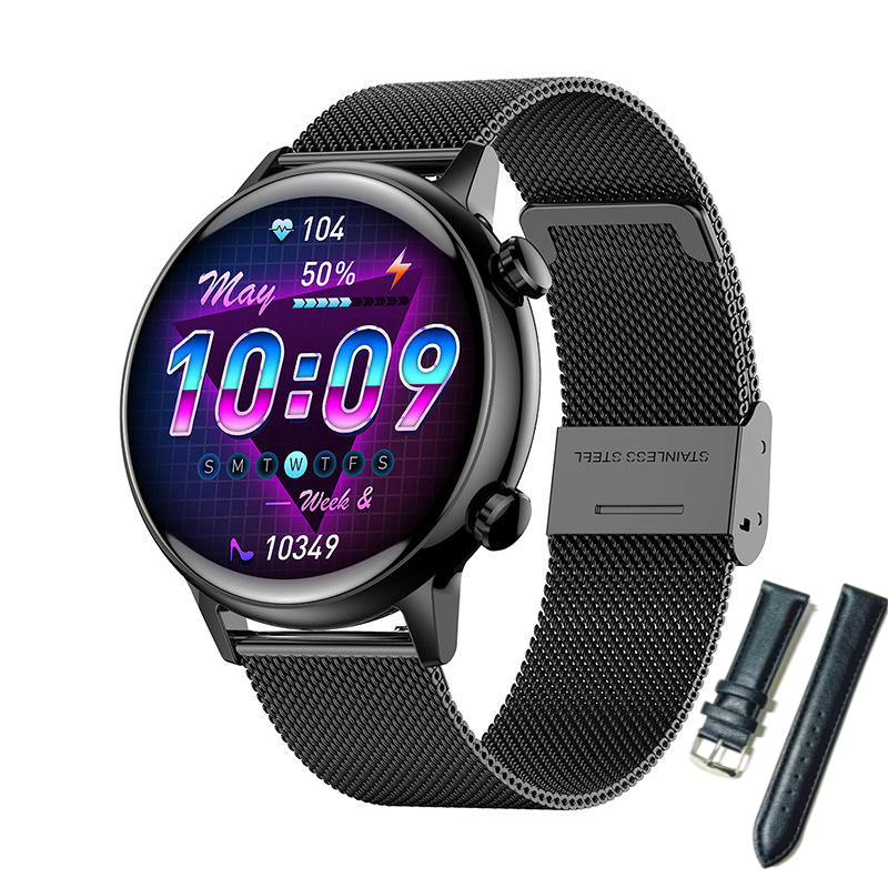 1.1 Inch HK39 AI Intelligent Voice Real Time Blood Pressure Heart Rate IP68 Waterproof BT HD Call Amoled Screen Smart Watch NFC