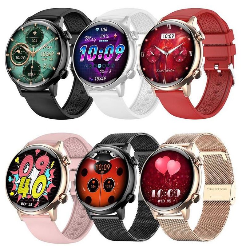 1.1 Inch HK39 AI Intelligent Voice Real Time Blood Pressure Heart Rate IP68 Waterproof BT HD Call Amoled Screen Smart Watch NFC