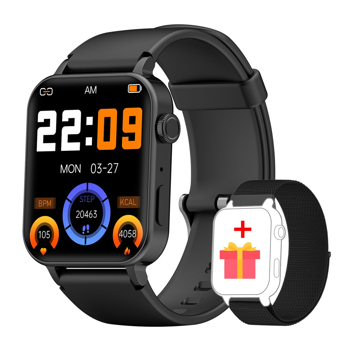 Blacivew Smart Watches Women Men Calling Sport Smartwatch 1.69" HD Screen IP68 Waterproof Heart Rate Smart Watch Blackview W10