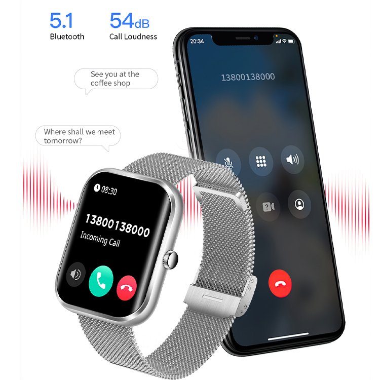 Smart Watch Men Women AK58 1.96 inch Full Touch Screen Sports Fitness Watches Bluetooth Calls Digital Smartwatch Wristwatch