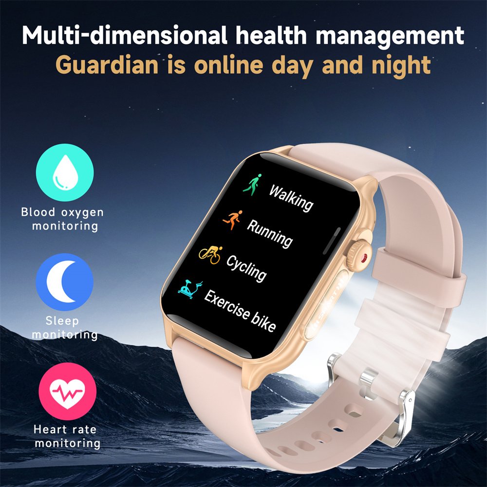 GAOKE P6 smartwatch with fashion breathing Ambient Light smart watch 2024 new design arrival for men women sport fitness tracker