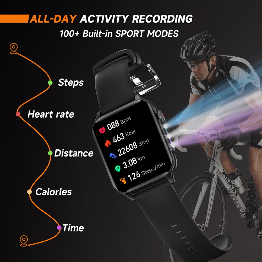 GAOKE P6 smartwatch with fashion breathing Ambient Light smart watch 2024 new design arrival for men women sport fitness tracker