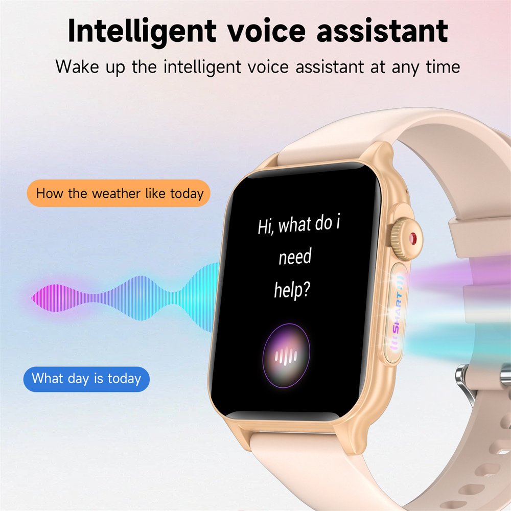 GAOKE P6 smartwatch with fashion breathing Ambient Light smart watch 2024 new design arrival for men women sport fitness tracker