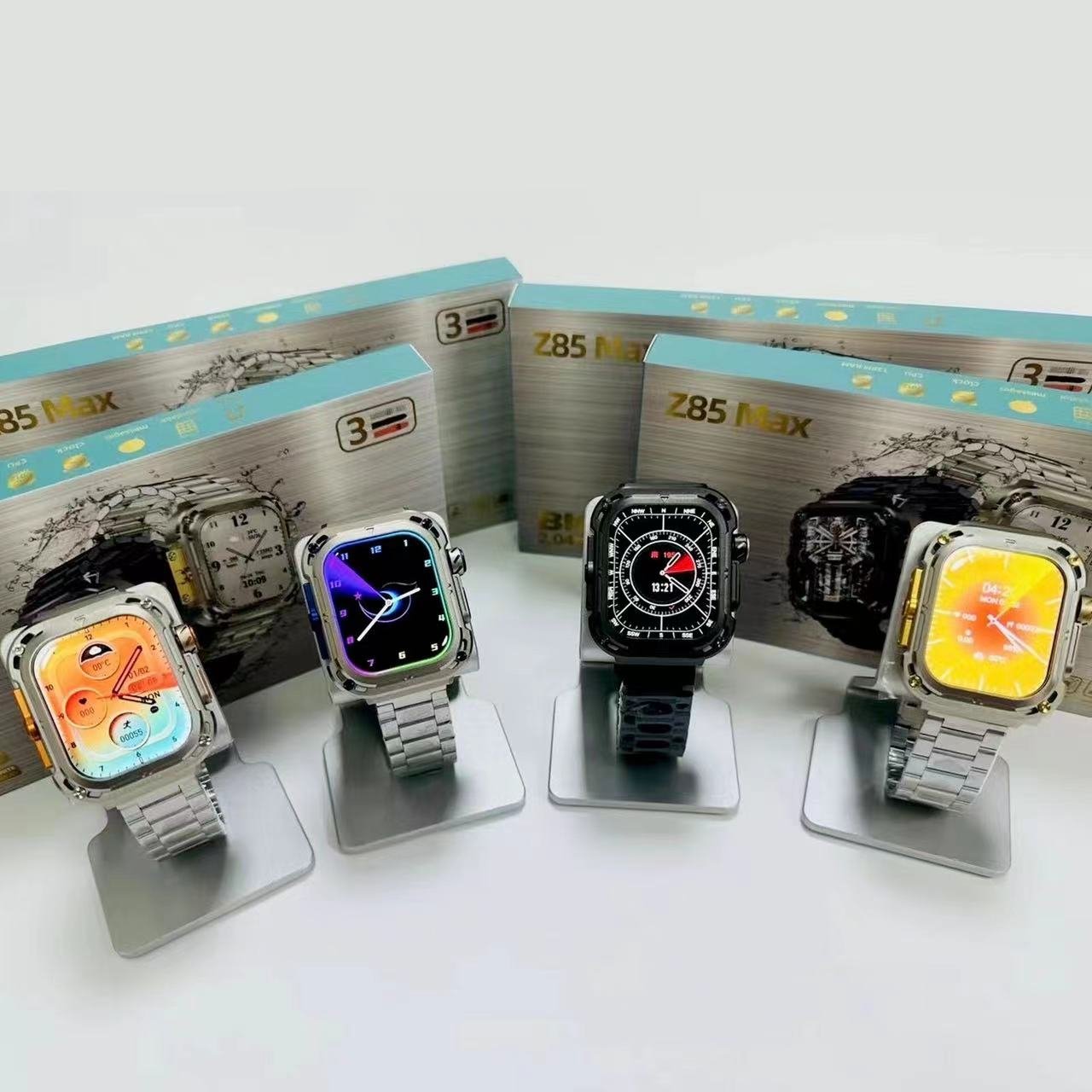 Hot sell Z85 Max Outdoor Smart Watch Men 2.04 Inch NFC/Games/Air Pressure/Gradient Second Hand/Qibla Smartwatch