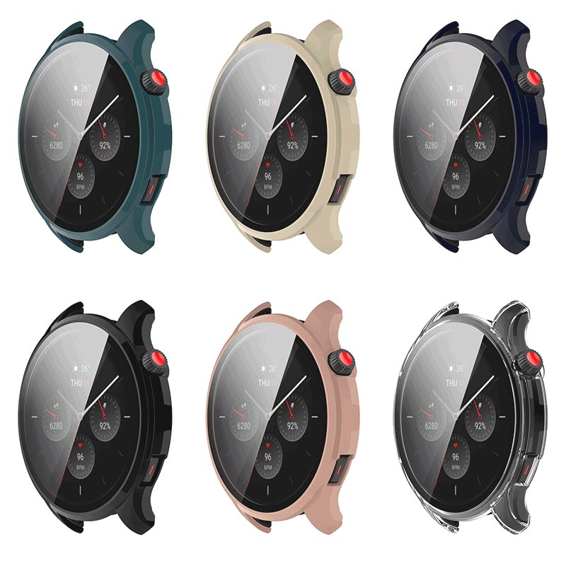 Soft Edge Shell Glass Screen Protector Film Case For Amazfit GTR 4 Smart Watch PC Protective Bumper Cover GTR4 Pro Frame Case