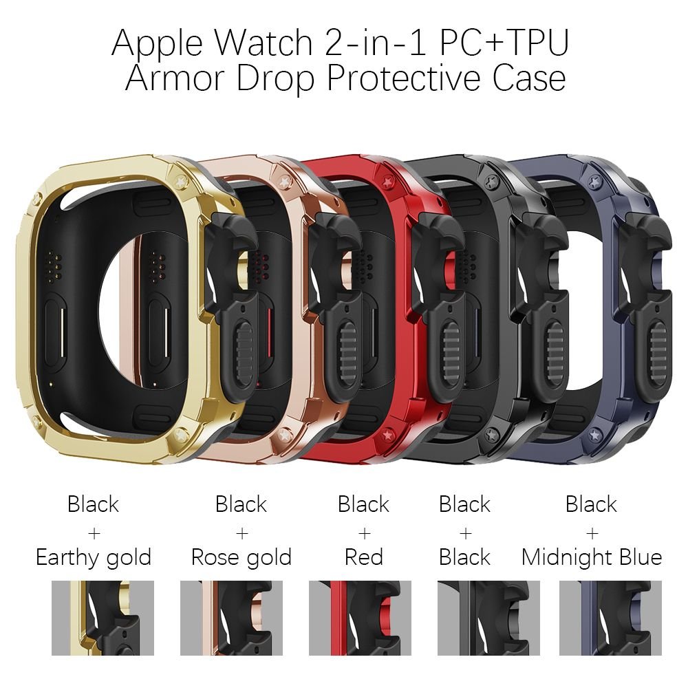 Armor Shell 2 in 1 Case for Apple Watch Ultra 49mm 41mm TPU+PC Shockproof Protector for iwatch case smart watch accessories
